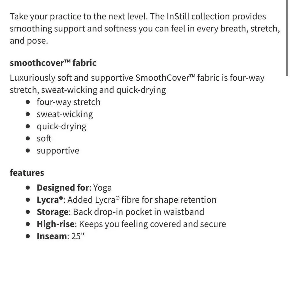 Lululemon Instill High-Rise Tight 25